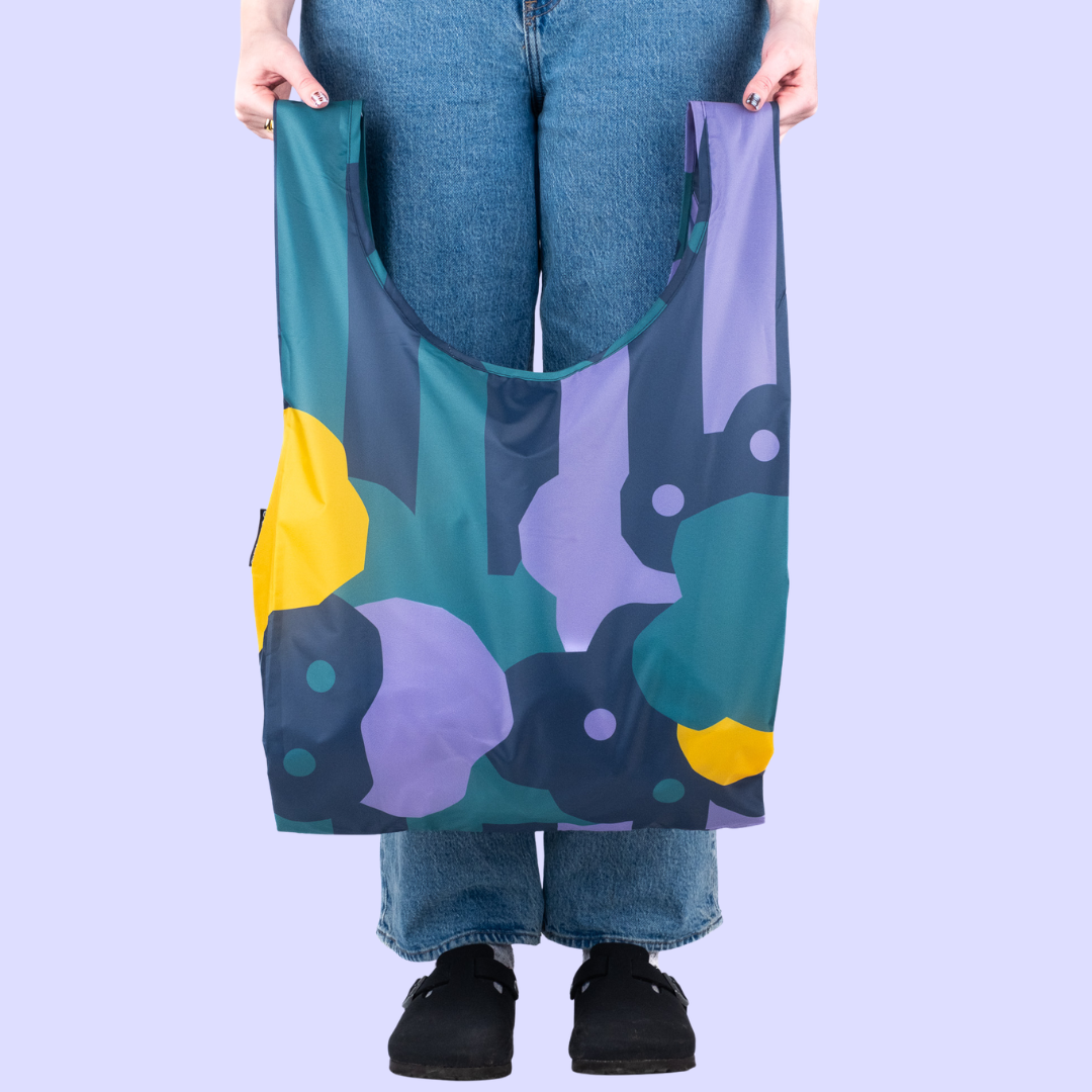 SOAKED reusable bags made from recycled plastic bottles as part of a sustainable alternative to single-use plastic