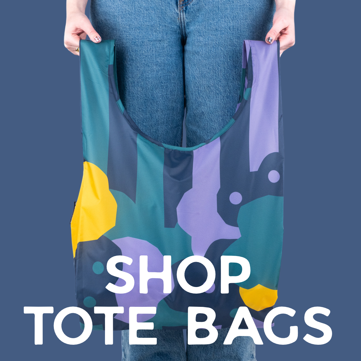 Printed recycled tote bag — sustainable everyday bag by SOAKED Umbrellas