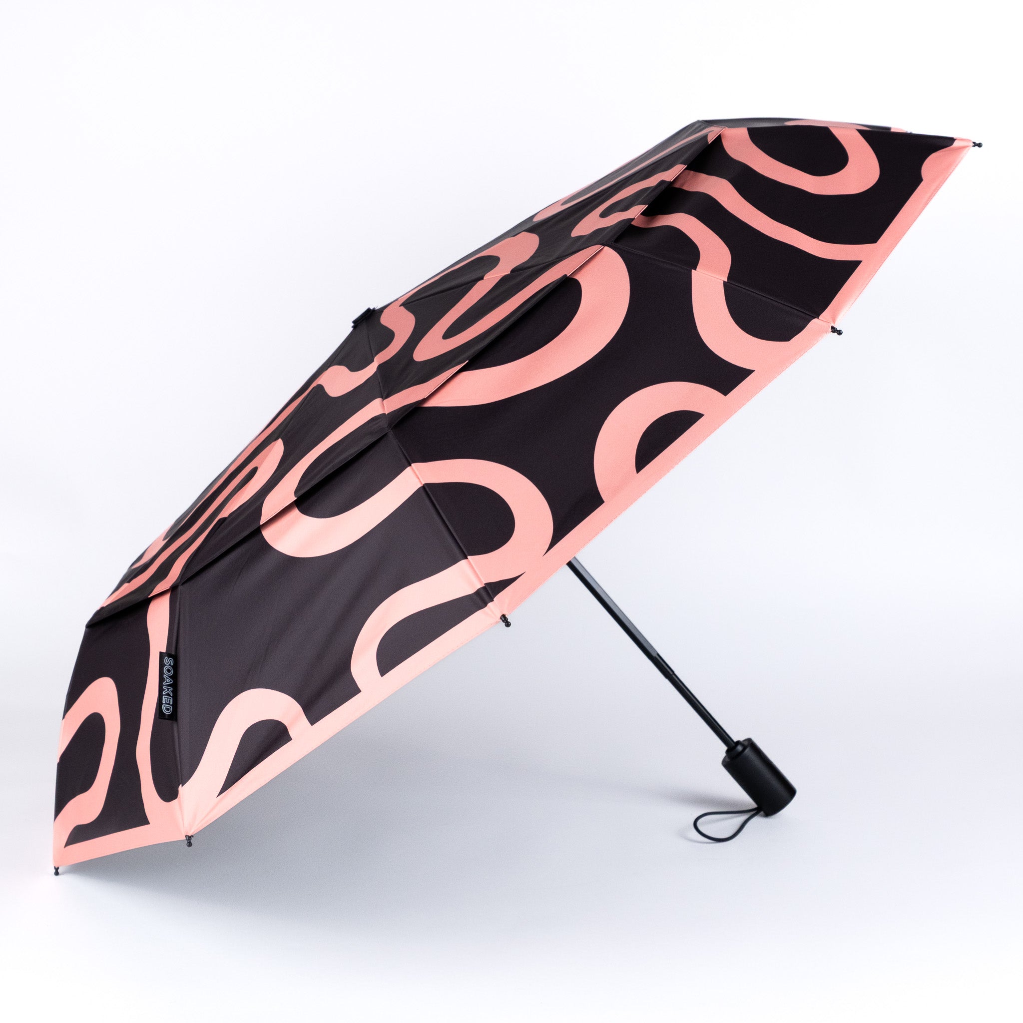 Sustainable SOAKED Doodle umbrella combining recycled materials with robust construction