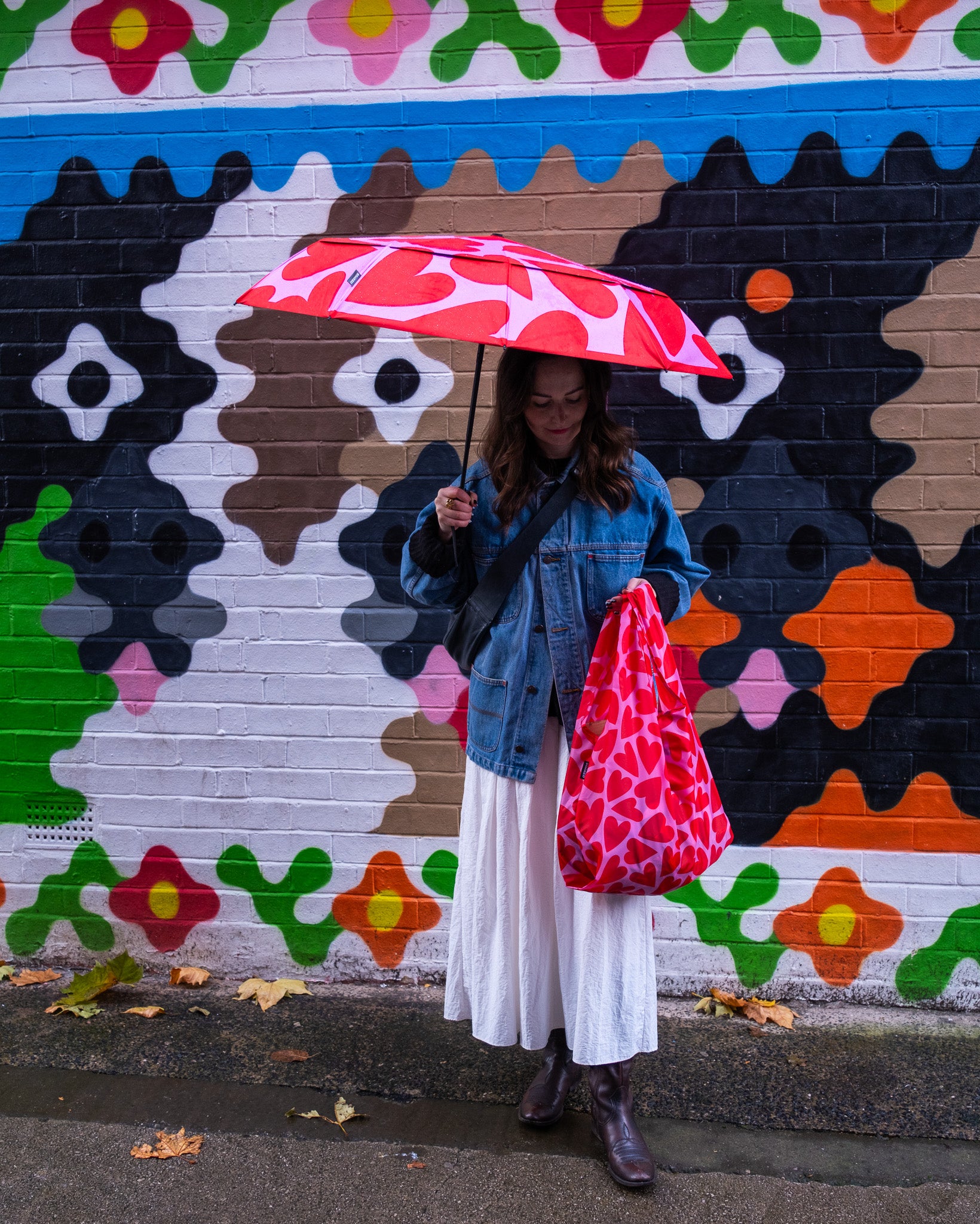 SOAKED premium sustainable umbrella with recycled plastic canopy and automatic open close