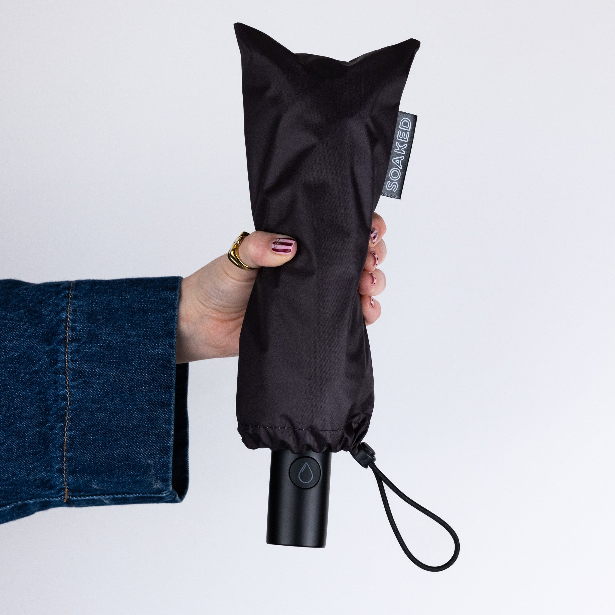 Textured recycled fabric canopy used in SOAKED sustainable umbrellas